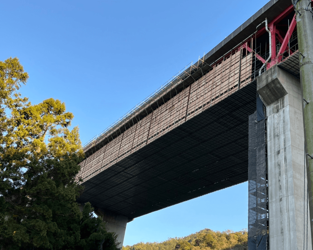 安佐北区 高速道路鉄骨塗装用吊足場 - 画像7